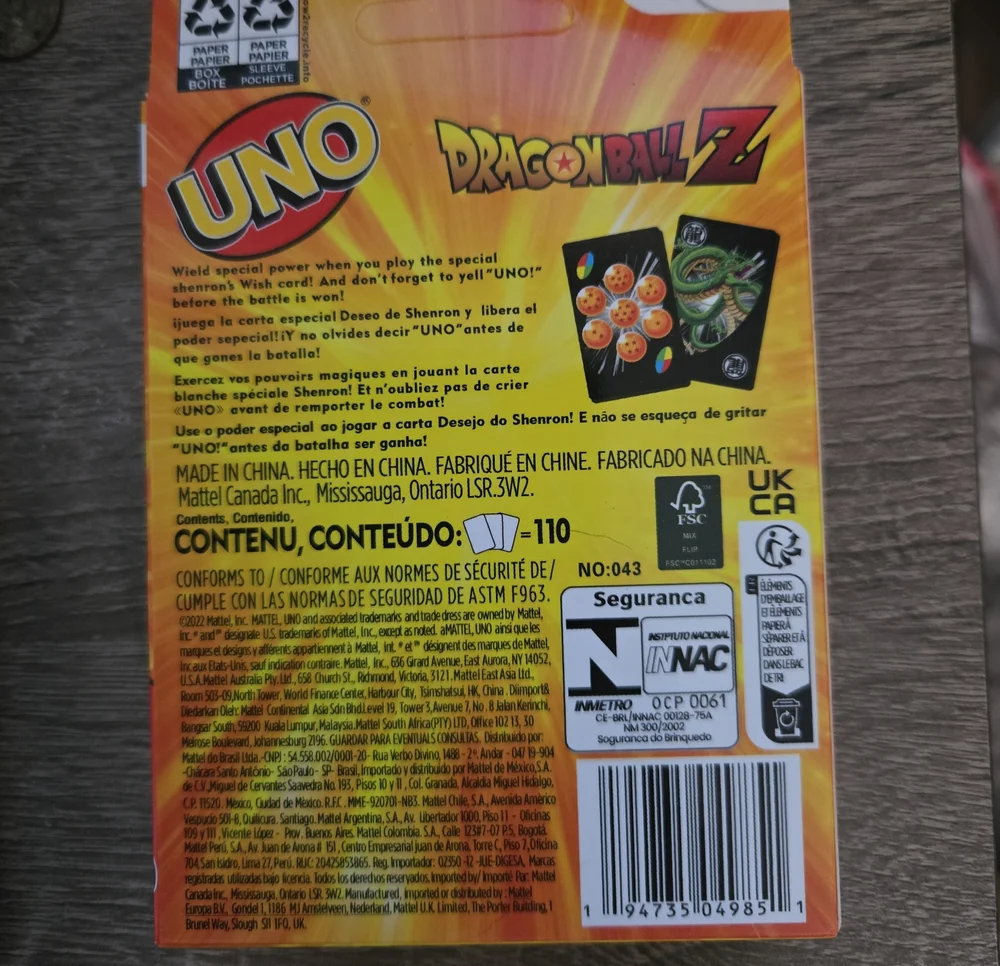Dragonball Z Card Game - Brand New
